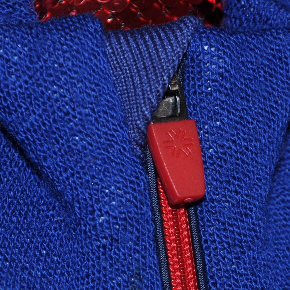 NEWLAND From Italy ALPINE SKI Wool Snowflake Blue SWEATER Jacket Full-zip XL - Picture 6 of 8